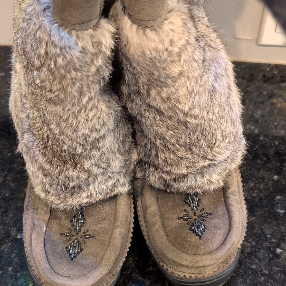 Women's Faux Fur Moccasin Boots